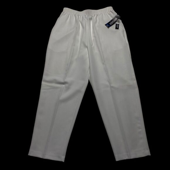 Briggs New York White Stretch Pull On Elastic Waistband Pants Sz 14P NWT - Picture 1 of 8